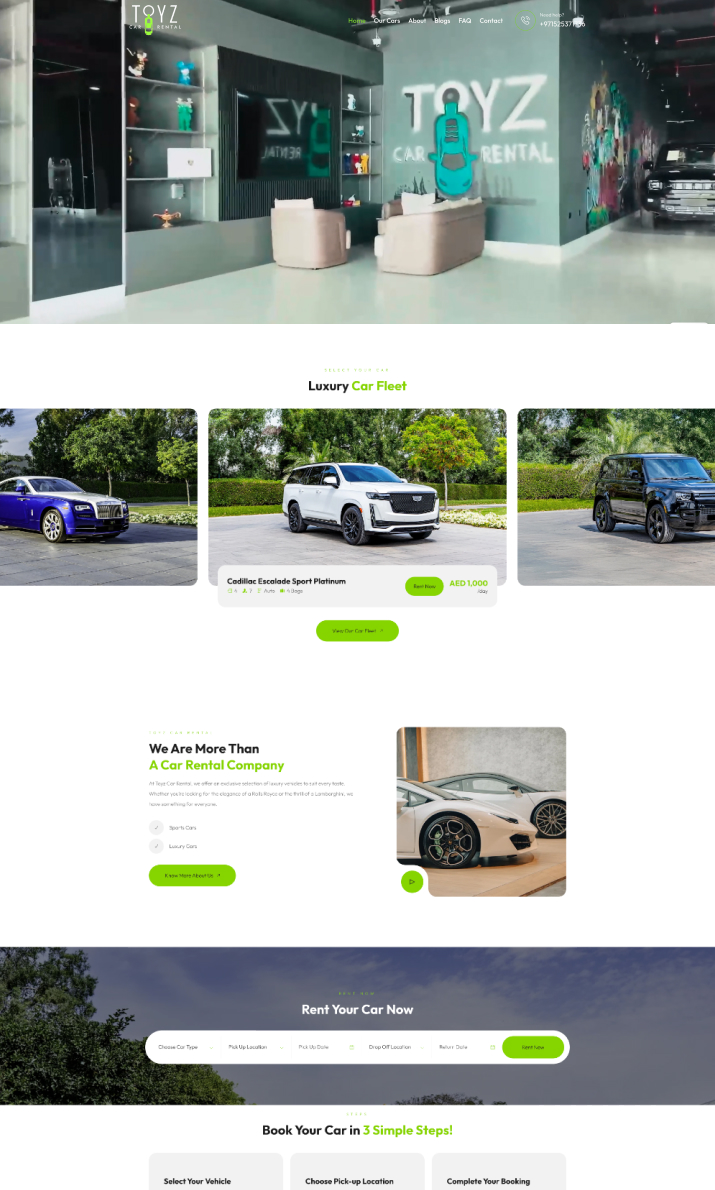 Corporate Website - Car Rental Company