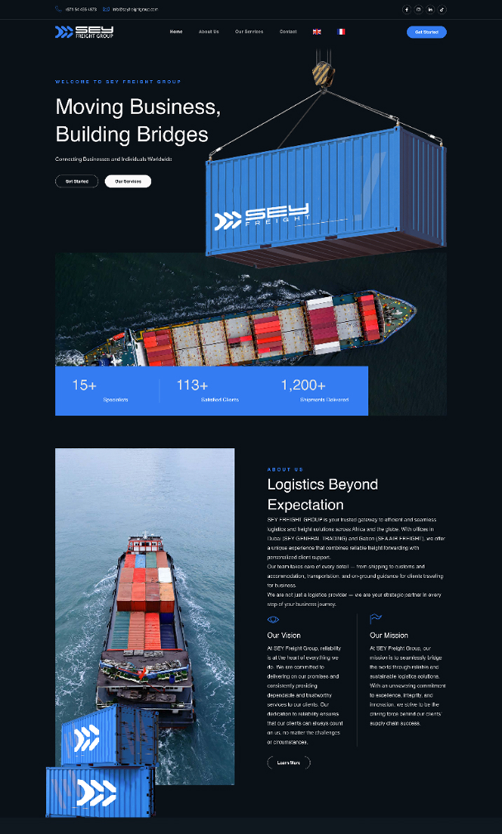Corporate Website - Shipping & Logistics